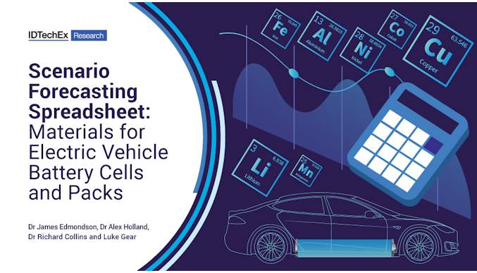 Scenario Forecasting Spreadsheet: Materials for Electric Vehicle Battery Cells and Packs